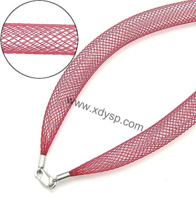 无丝网绳银方扣,规格:8mm 尺寸:16寸(40厘米),厂家首饰绳,项链绳 ,项链绳子挂绳